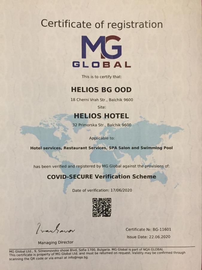 Helios Hotel Balchik Luaran gambar